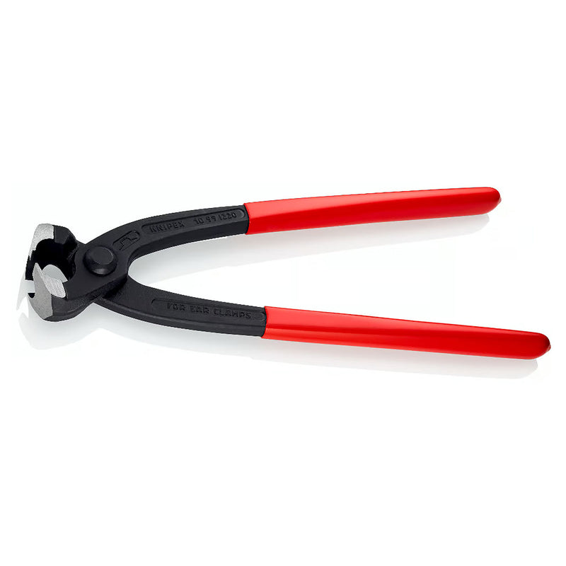 Kìm càng cua, chuyên dùng siết cổ dê KNIPEX 10 99 I220 chiều dài 220mm, mạ đen nhám, tay cầm bọc nhựa kháng dầu mở
