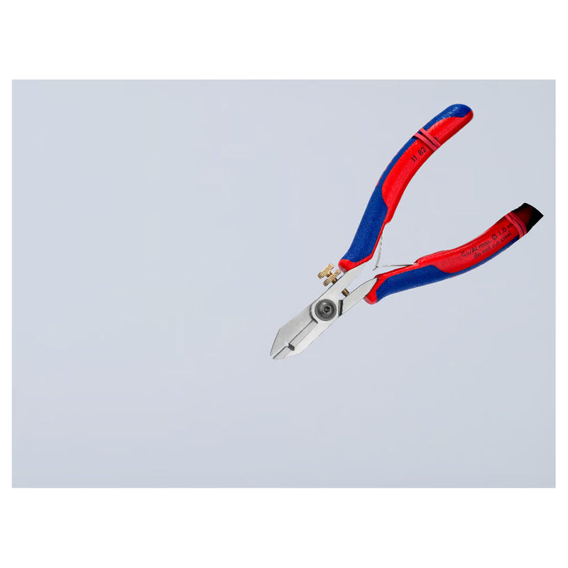 Kìm cắt có lỗ tuốt dây chuyên dùng cho các dây mỏng KNIPEX 11 82 130 khả năng tuốt từ 0.01 - 0.75mm²