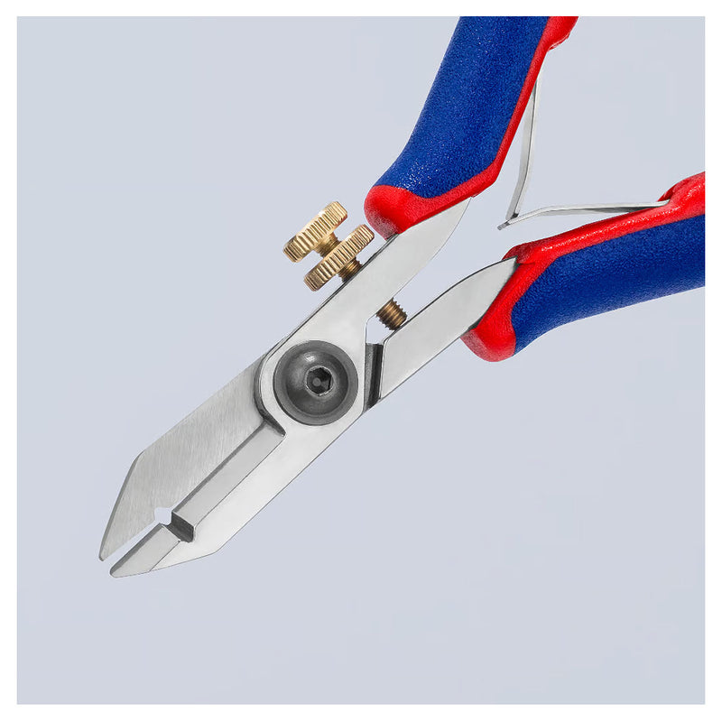 Kìm cắt có lỗ tuốt dây chuyên dùng cho các dây mỏng KNIPEX 11 82 130 khả năng tuốt từ 0.01 - 0.75mm²