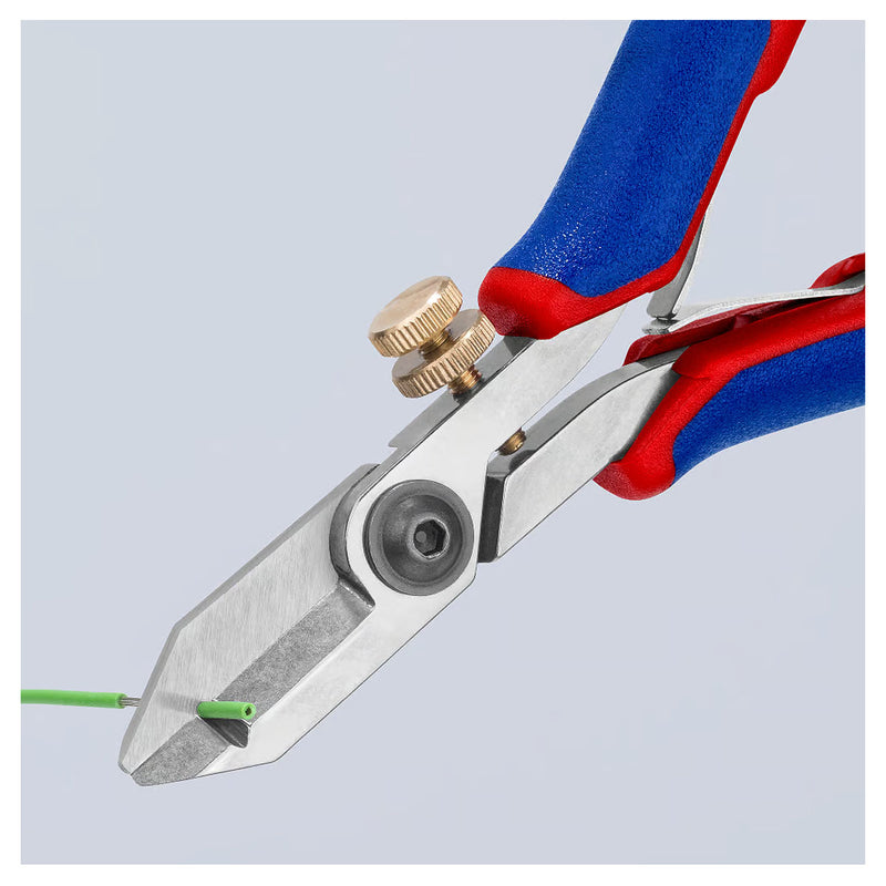 Kìm cắt có lỗ tuốt dây chuyên dùng cho các dây mỏng KNIPEX 11 82 130 khả năng tuốt từ 0.01 - 0.75mm²