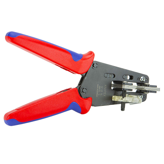 Kìm tuốt dây chuyên dụng cho kích thước dây theo chuẩn Mỹ KNIPEX khả năng tuốt từ 10 - 26AWG, chiều dày 195mm