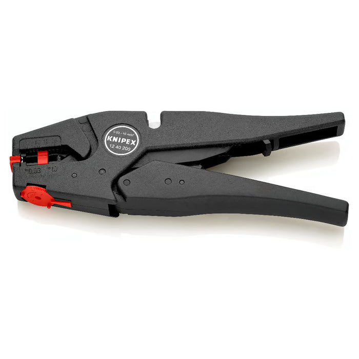 Kìm tuốt dây tự động EvoStrip KNIPEX 12 40 200 khả năng tuốt từ 0,03 - 10mm², chiều dài 200mm