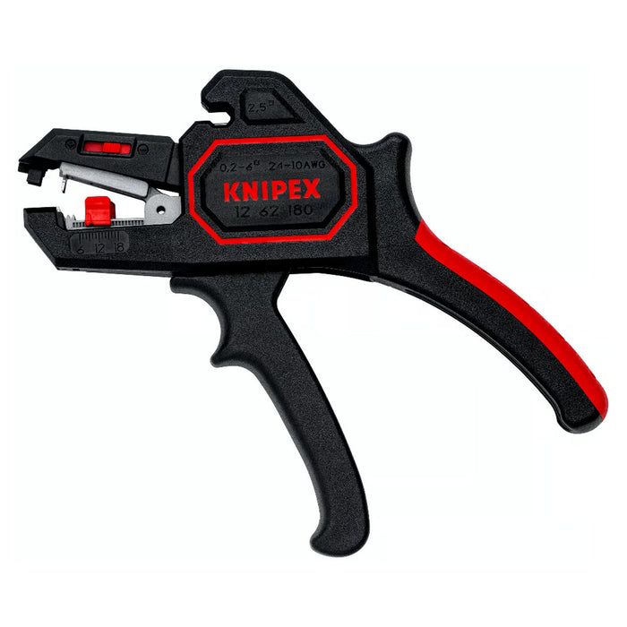 Kìm tuốt dây tự động KNIPEX 12 62 180 khả năng tuốt từ 0,2 - 6mm², chiều dài 180mm