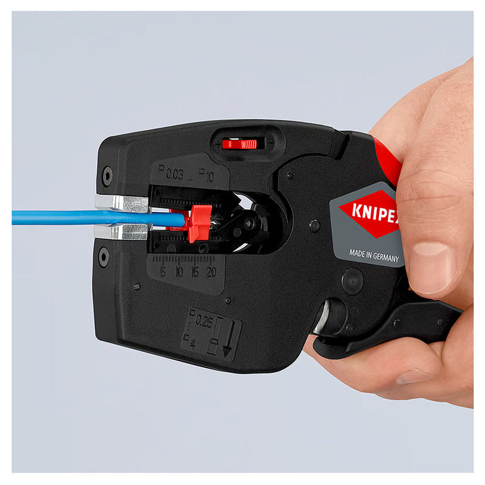 Kìm tuốt dây tự động, tích hợp bấm cose NexStrip KNIPEX 12 72 190 khả năng tuốt từ 0,03 - 10mm², chiều dài 190mm