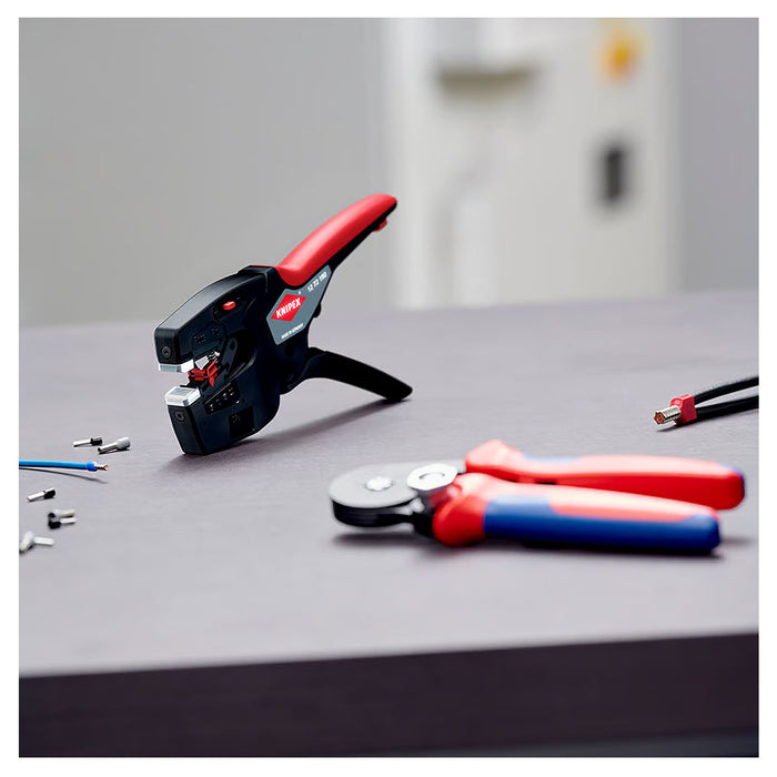 Kìm tuốt dây tự động, tích hợp bấm cose NexStrip KNIPEX 12 72 190 khả năng tuốt từ 0,03 - 10mm², chiều dài 190mm