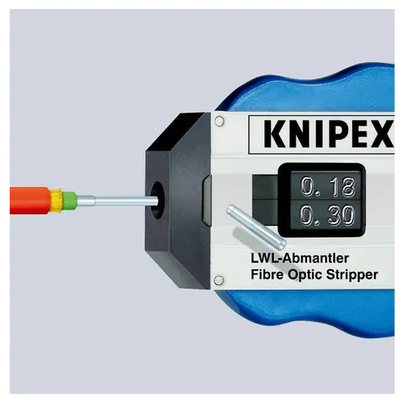Dụng cụ tuốt dây cáp quang KNIPEX 12 85 110 SB, khả năng tuốt Ø0.125mm