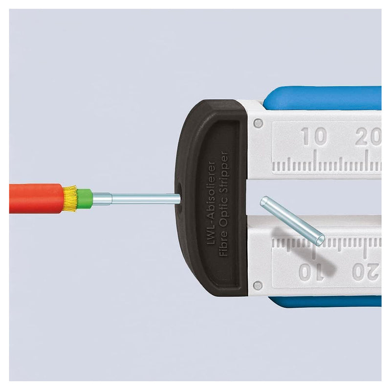 Dụng cụ tuốt dây cáp quang KNIPEX 12 85 110 SB, khả năng tuốt Ø0.125mm