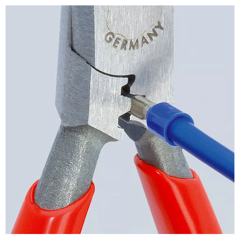 Kìm mũi nhọn đa năng KNIPEX 13 01 160 chiều dài 160mm, mạ đen nhám tay cầm bọc nhựa kháng dầu mỡ