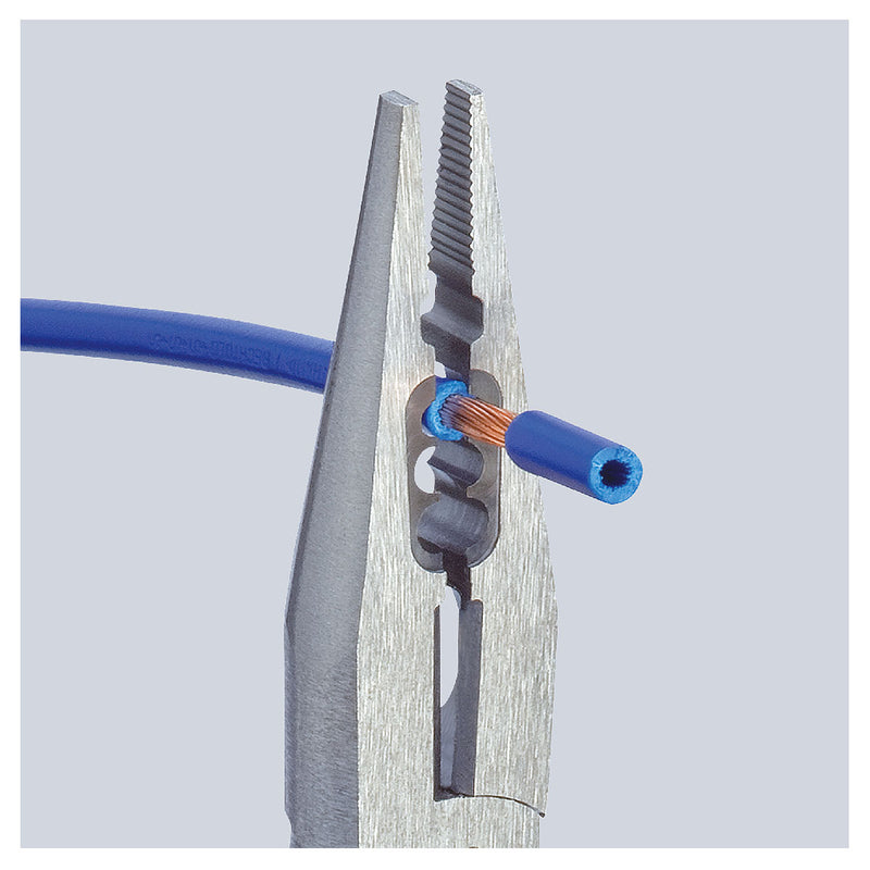 Kìm mũi nhọn đa năng KNIPEX 13 01 160 chiều dài 160mm, mạ đen nhám tay cầm bọc nhựa kháng dầu mỡ