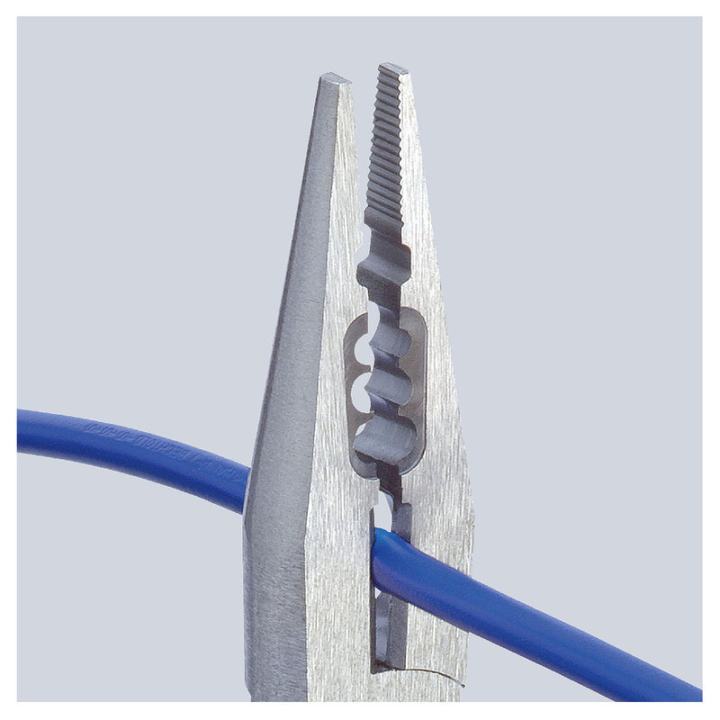 Kìm mũi nhọn đa năng KNIPEX 13 01 160 chiều dài 160mm, mạ đen nhám tay cầm bọc nhựa kháng dầu mỡ