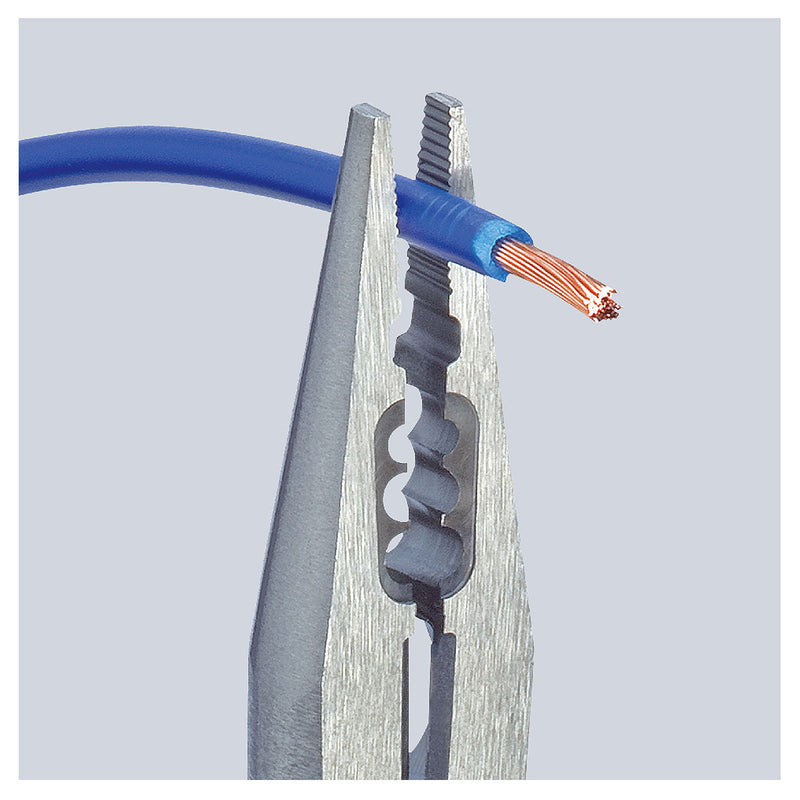 Kìm mũi nhọn đa năng KNIPEX 13 01 160 chiều dài 160mm, mạ đen nhám tay cầm bọc nhựa kháng dầu mỡ