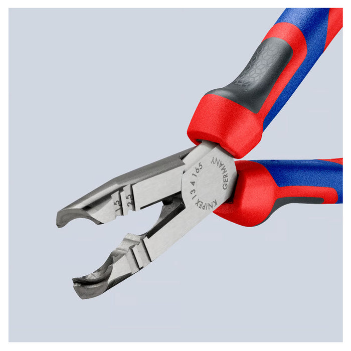 Kìm tuốt dây KNIPEX 13 42 165 khả năng tuốt từ 0.75 - 1.5/2.5mm², mạ đen nhám