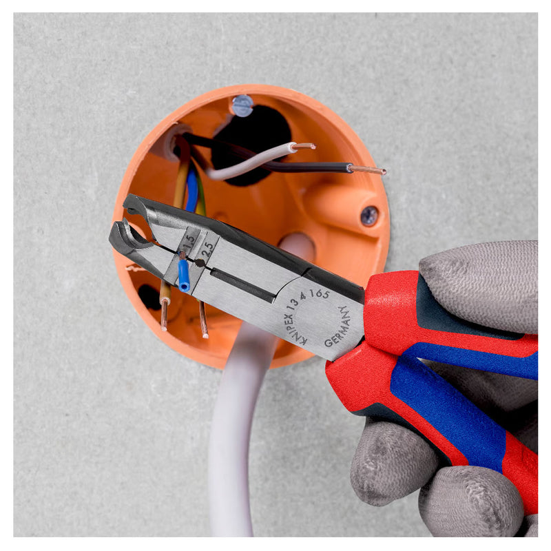 Kìm tuốt dây KNIPEX 13 42 165 khả năng tuốt từ 0.75 - 1.5/2.5mm², mạ đen nhám