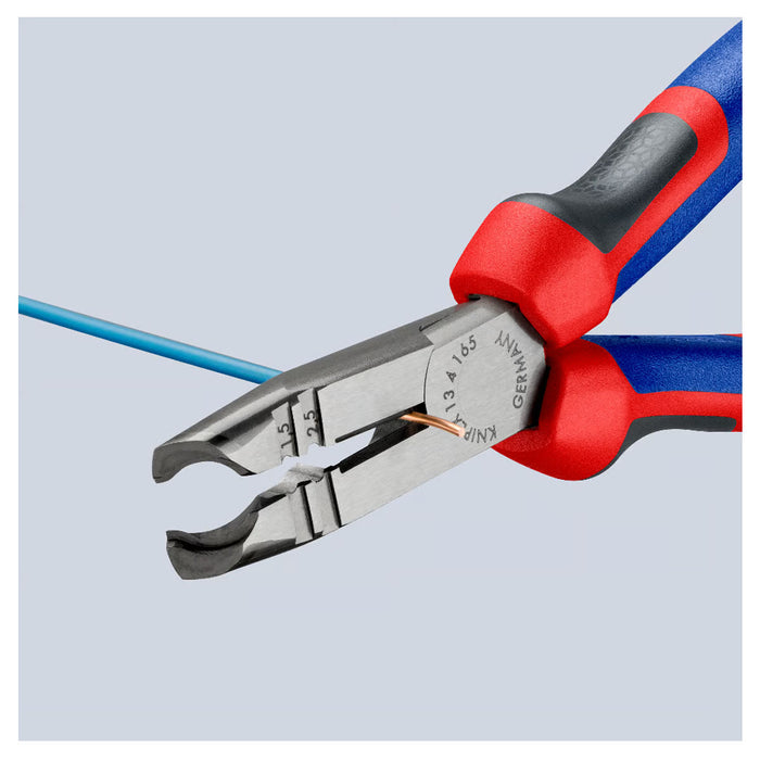 Kìm tuốt dây KNIPEX 13 42 165 khả năng tuốt từ 0.75 - 1.5/2.5mm², mạ đen nhám