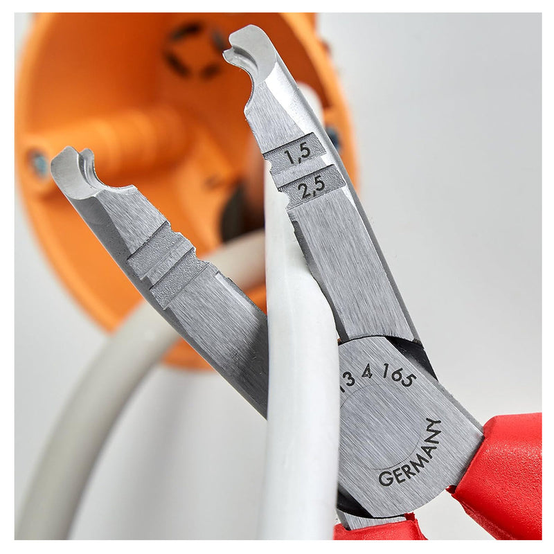 Kìm tuốt dây KNIPEX 13 45 165 khả năng tuốt từ 0.75 - 1.5/2.5mm², mạ chrome