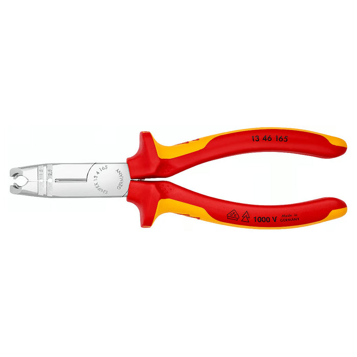 Kìm tuốt dây KNIPEX 13 46 165 cách điện 1000V khả năng tuốt từ 0.75 - 1.5/2.5mm², mạ chrome