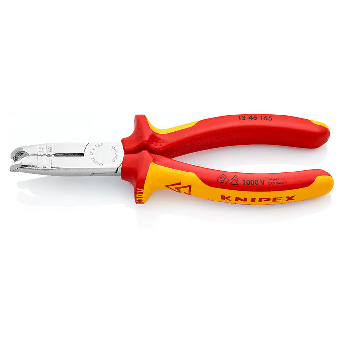 Kìm tuốt dây KNIPEX 13 46 165 cách điện 1000V khả năng tuốt từ 0.75 - 1.5/2.5mm², mạ chrome