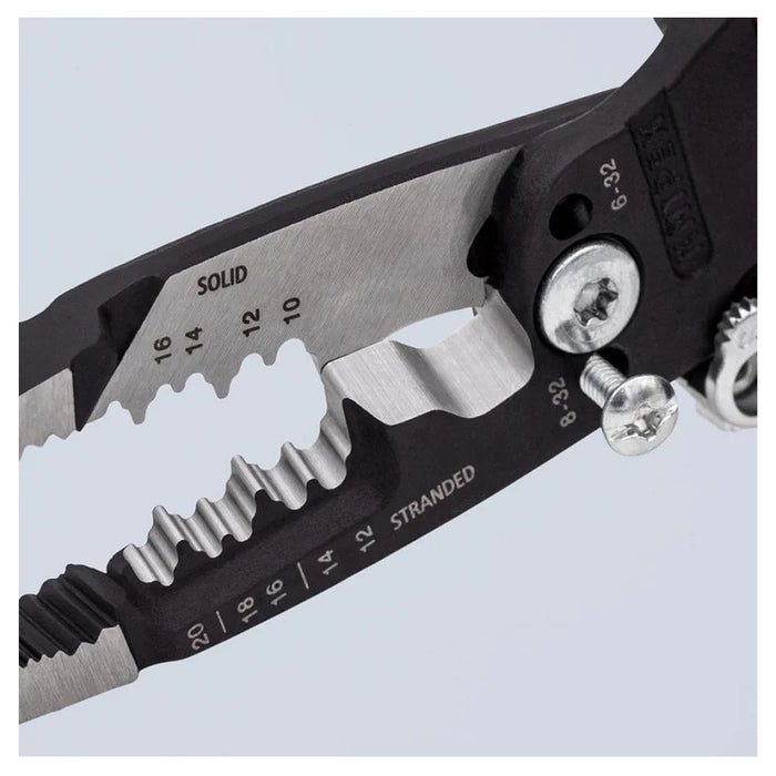 Kìm điện đa năng trợ lực kiểu Mỹ KNIPEX chiều dài 200mm, mạ đen nhám