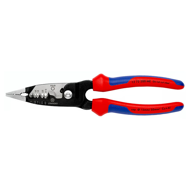 Kìm điện đa năng hệ mét KNIPEX 13 72 200 ME chiều dài 200mm, mạ đen nhám