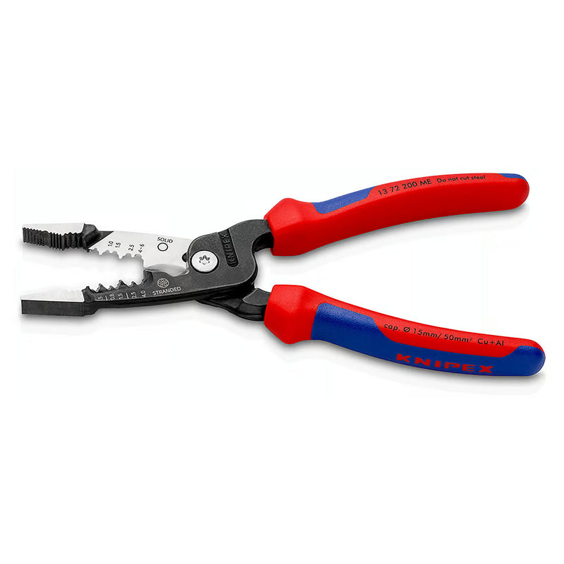 Kìm điện đa năng hệ mét KNIPEX 13 72 200 ME chiều dài 200mm, mạ đen nhám