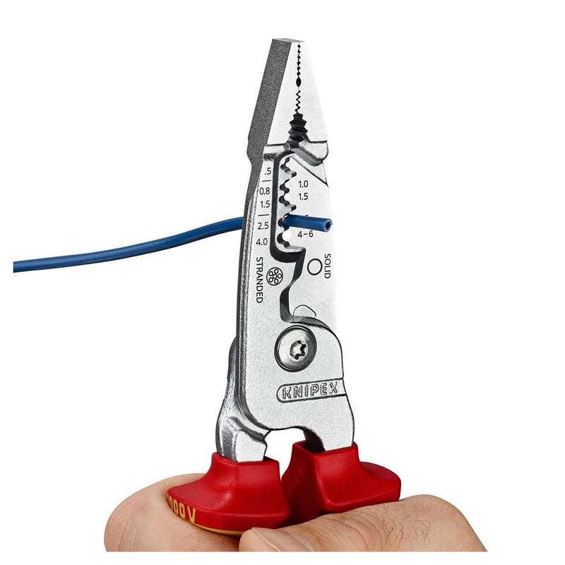 Kìm điện đa năng hệ mét KNIPEX 13 76 200 ME cách điện 1000V, chiều dài 200mm, mạ chrome