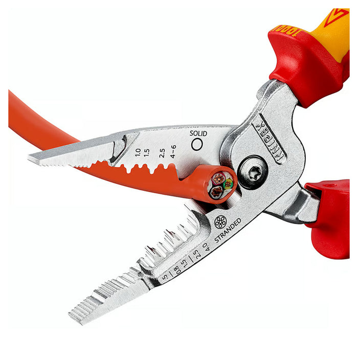 Kìm điện đa năng hệ mét KNIPEX 13 76 200 ME cách điện 1000V, chiều dài 200mm, mạ chrome