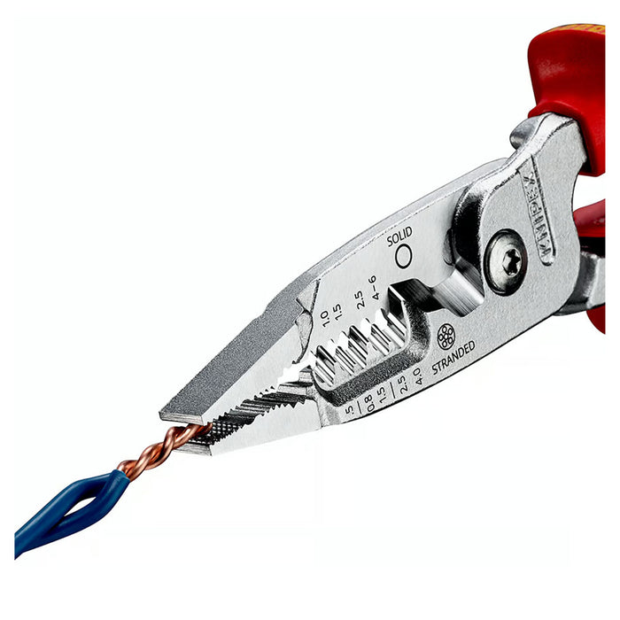 Kìm điện đa năng hệ mét KNIPEX 13 76 200 ME cách điện 1000V, chiều dài 200mm, mạ chrome