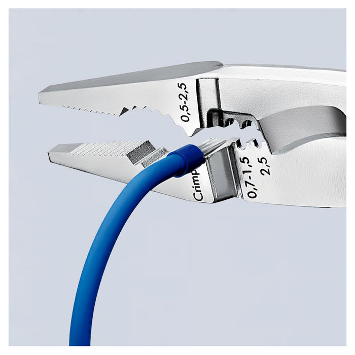 Kìm điện đa năng 6 trong 1 KNIPEX 13 86 200 cách điện 1000V chiều dài 200mm, mạ chrome