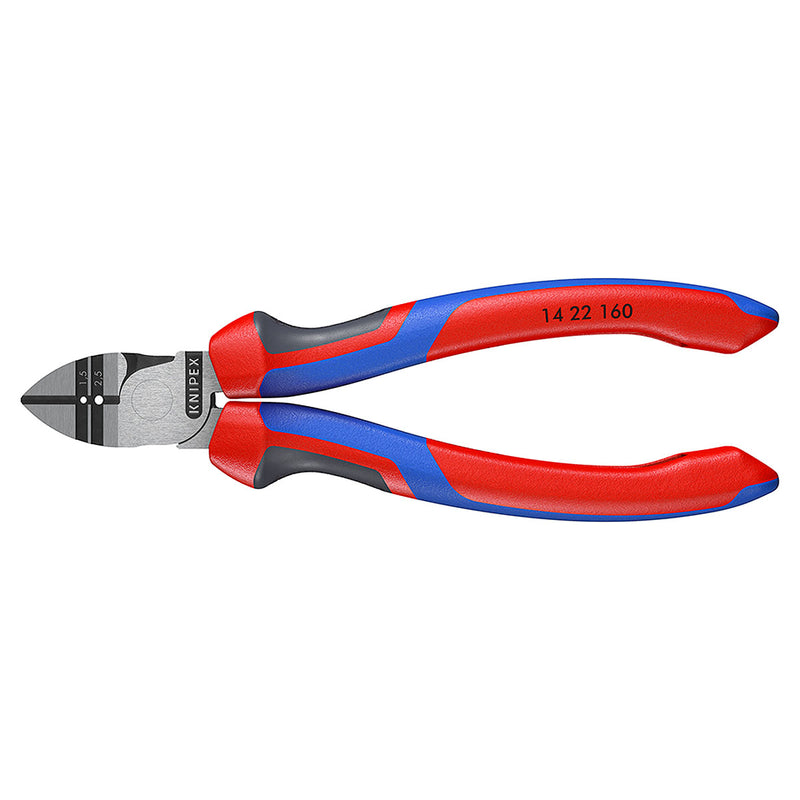 Kìm cắt có lỗ tuốt dây KNIPEX 14 22 160 chiều dài 160mm, mạ đen nhám