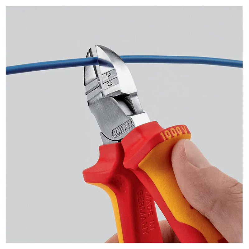 Kìm cắt có lỗ tuốt dây KNIPEX 14 26 160 cách điện 1000V chiều dài 160mm, mạ chrome