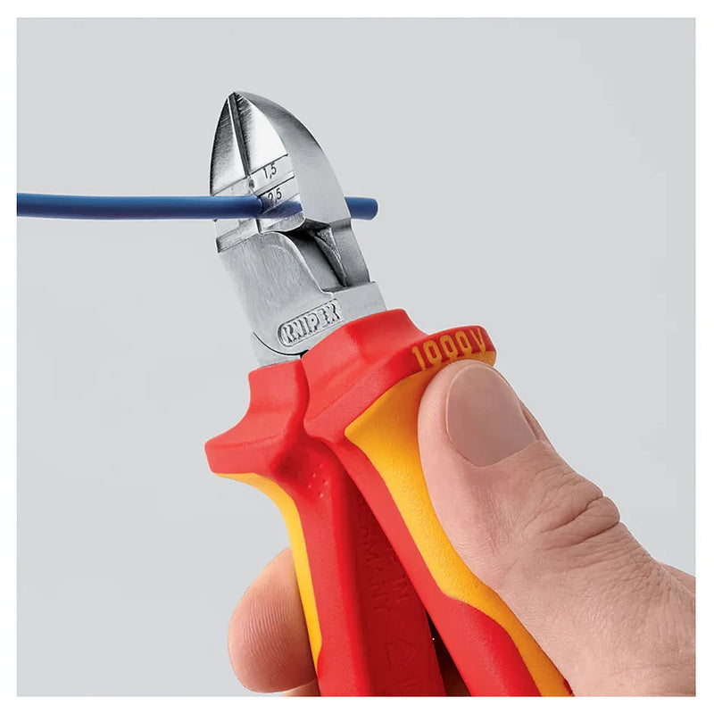 Kìm cắt có lỗ tuốt dây KNIPEX 14 26 160 cách điện 1000V chiều dài 160mm, mạ chrome