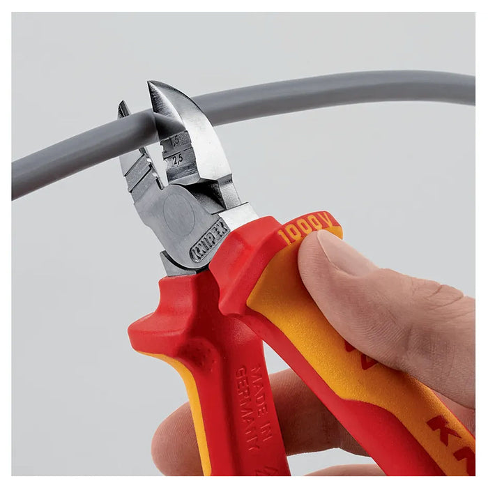 Kìm cắt có lỗ tuốt dây KNIPEX 14 26 160 cách điện 1000V chiều dài 160mm, mạ chrome