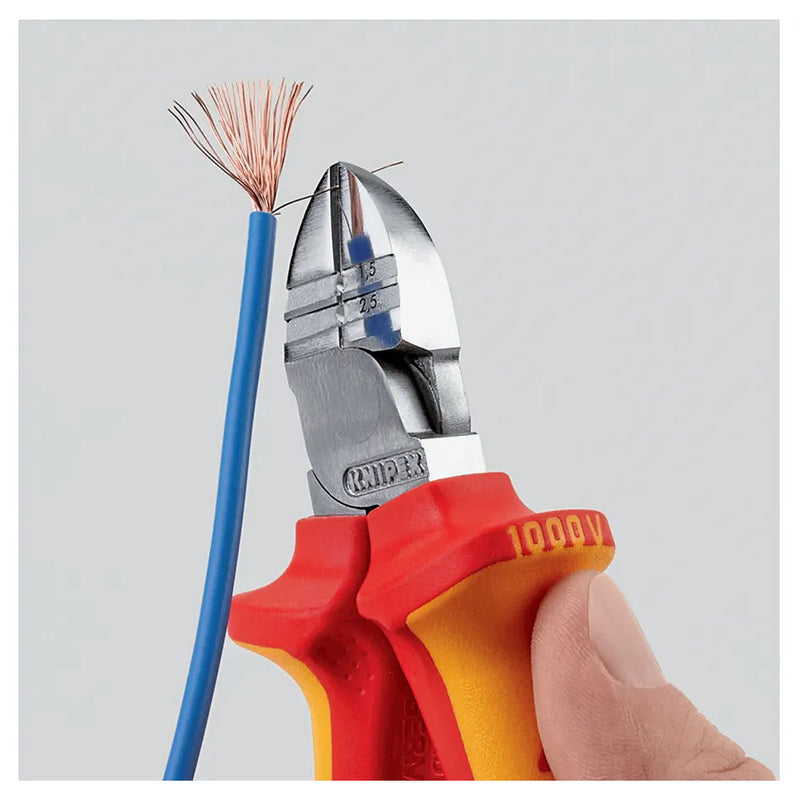 Kìm cắt có lỗ tuốt dây KNIPEX 14 26 160 cách điện 1000V chiều dài 160mm, mạ chrome