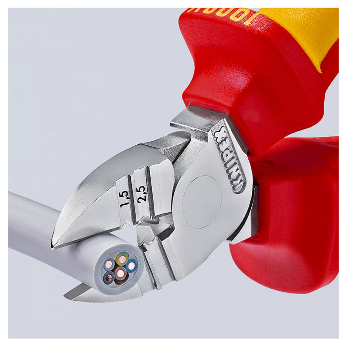 Kìm cắt có lỗ tuốt dây KNIPEX 14 26 160 cách điện 1000V chiều dài 160mm, mạ chrome