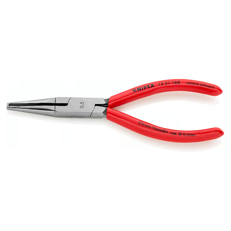 Kìm tuốt dây mũi nhọn chuyên dụng cho các loại dây mỏng KNIPEX khả năng tuốt từ Ø0.5 - Ø0.8mm tay cầm bọc nhựa kháng dầu mỡ