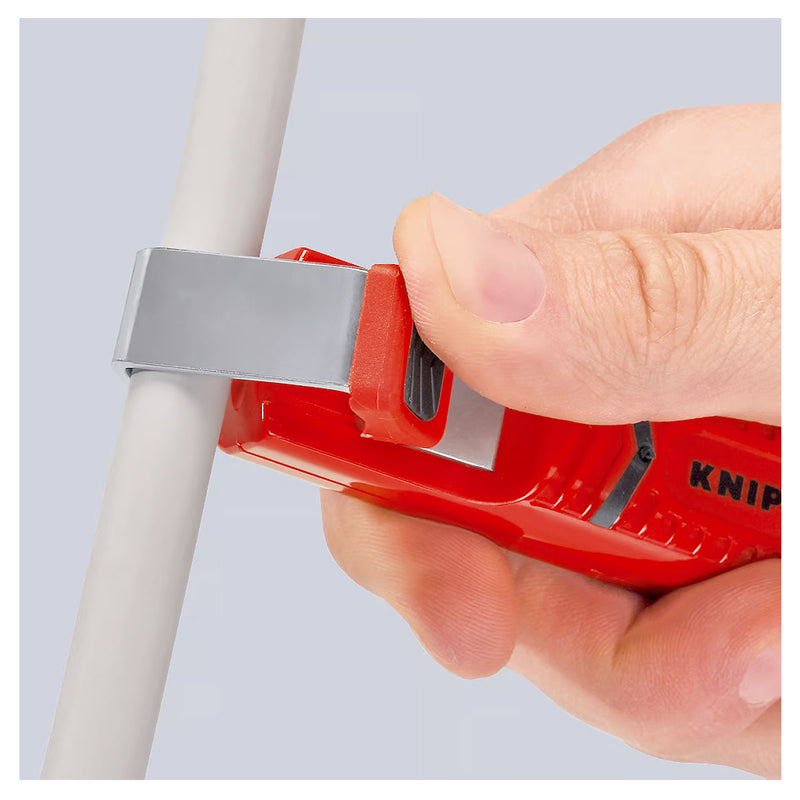 Dụng cụ tuốt dây, tích hợp dao rọc KNIPEX 16 20 165 SB khả năng tuốt từ Ø8mm - 28mm, chiều dài 165mm