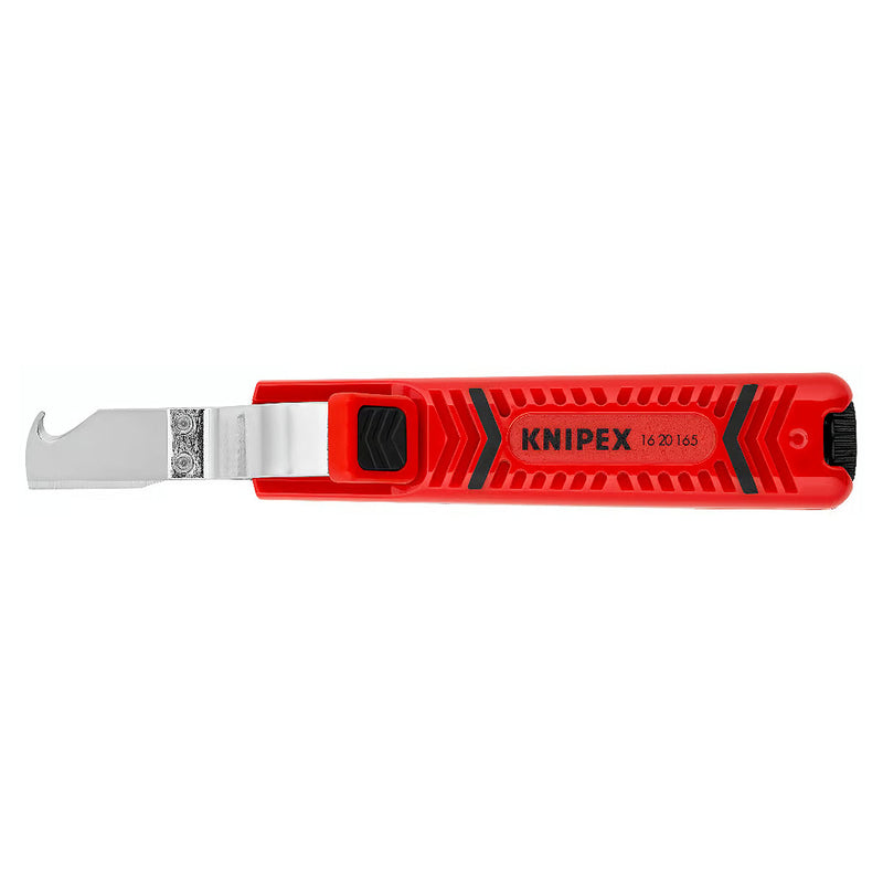 Dụng cụ tuốt dây, tích hợp dao rọc KNIPEX 16 20 165 SB khả năng tuốt từ Ø8mm - 28mm, chiều dài 165mm
