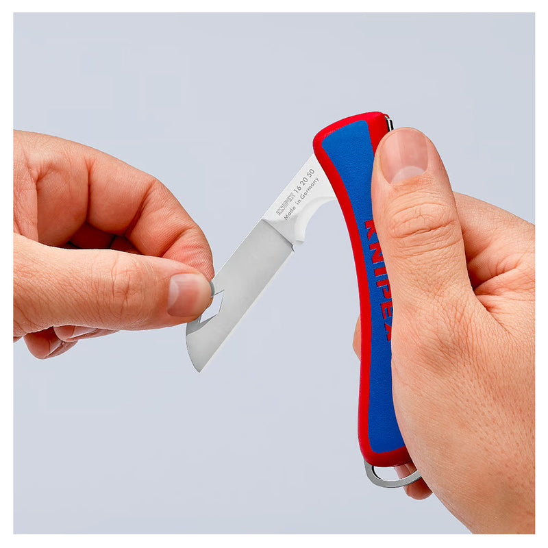 Dao gấp đa năng KNIPEX 16 20 50 SB chiều dài lưỡi 80mm, chất liệu thép không gỉ