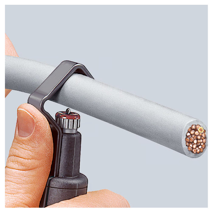 Dụng cụ tuốt vỏ dây cáp tròn KNIPEX khả năng tuốt từ Ø6mm - 40mm