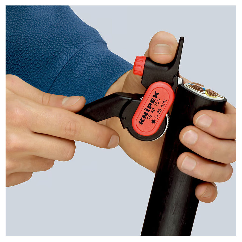 Dao rọc cáp có con lăn trợ lực KNIPEX 16 40 150 khả năng rọc >Ø25mm