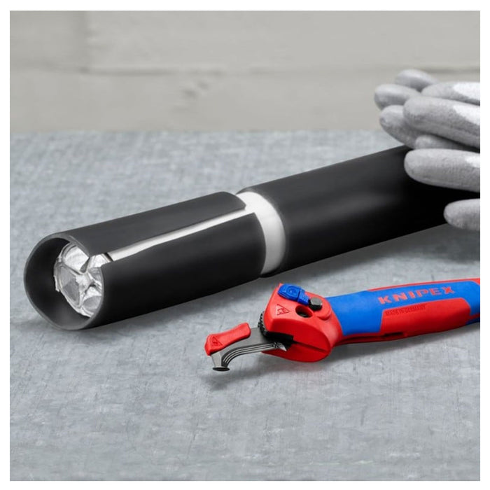 Dao rọc cáp, có trượt dẫn hướng KNIPEX 16 50 145 SB chiều dài 146mm