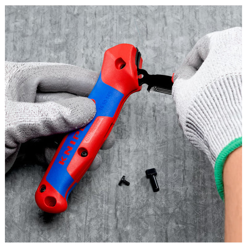 Dao rọc cáp, có trượt dẫn hướng KNIPEX 16 50 145 SB chiều dài 146mm