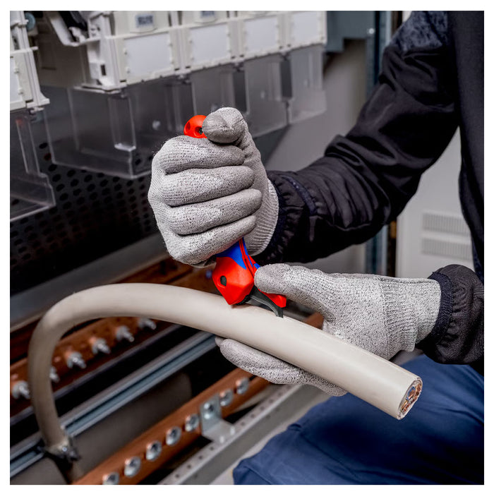 Dao rọc cáp, có trượt dẫn hướng KNIPEX 16 50 145 SB chiều dài 146mm