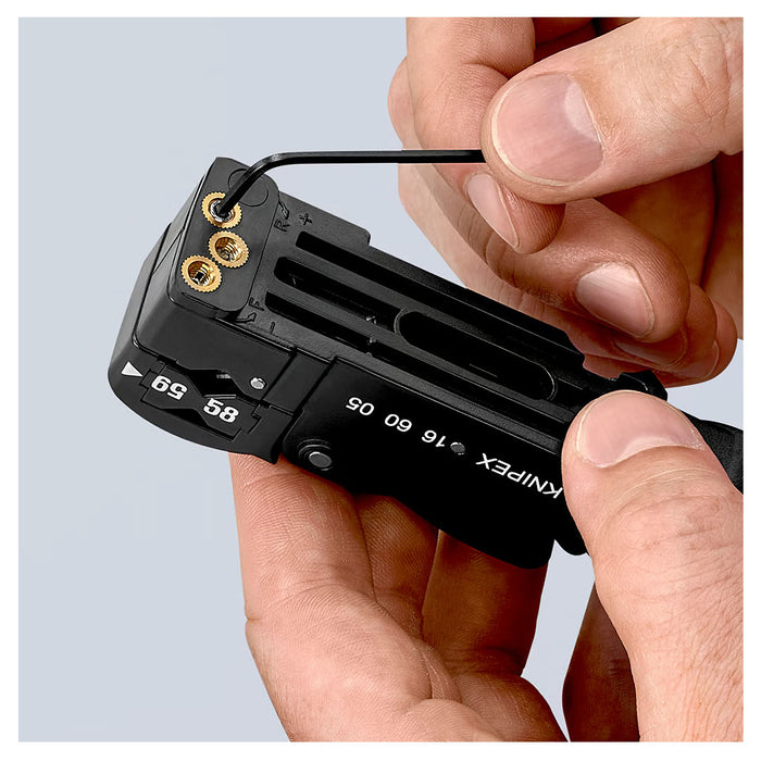 Dụng cụ tuốt dây cáp đồng trục KNIPEX 16 60 05 SB