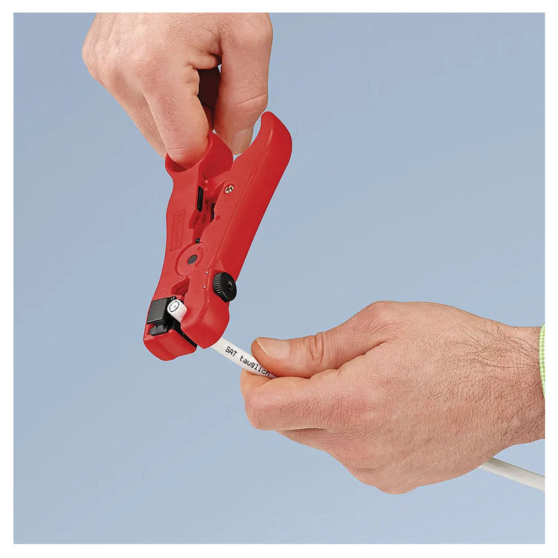 Dụng cụ tuốt dây cáp mạng, cáp đồng trục KNIPEX 16 60 06 SB