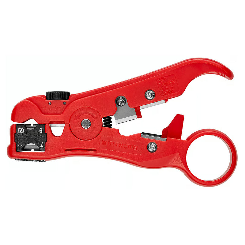 Dụng cụ tuốt dây cáp mạng, cáp đồng trục KNIPEX 16 60 06 SB