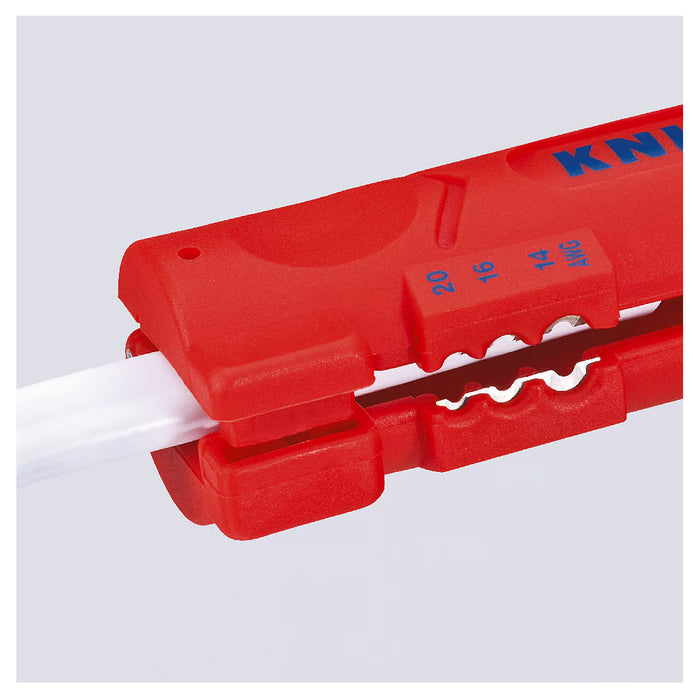Dụng cụ tuốt dây chuyên dùng cho dây dẹp KNIPEX 16 64 125 SB khả năng tuốt từ 0.8 - 2.5mm²
