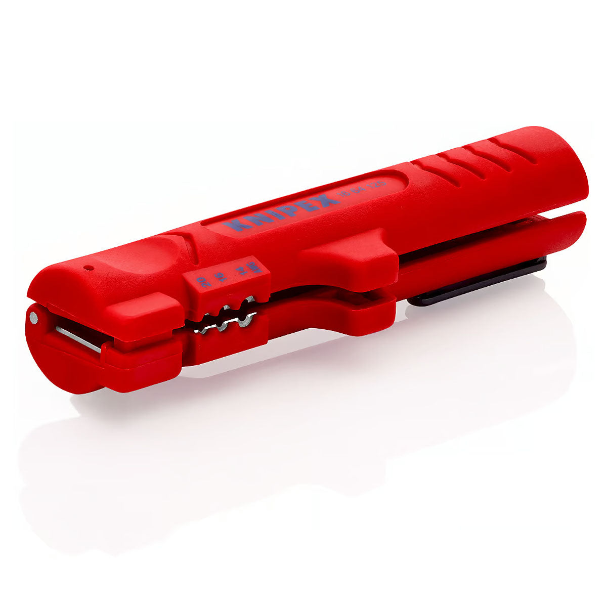 Dụng cụ tuốt dây chuyên dùng cho dây dẹp KNIPEX 16 64 125 SB khả năng tuốt từ 0.8 - 2.5mm²