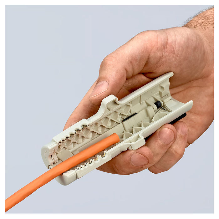 Dụng cụ tuốt dây cáp mạng KNIPEX 16 65 125 SB khả năng tuốt từ 0.2 - 4mm²