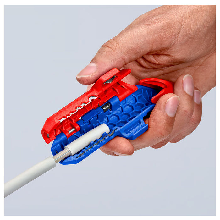 Dụng cụ tuốt dây ErgoStrip PV KNIPEX 16 95 03 SB khả năng tuốt từ 0.2 - 4mm²